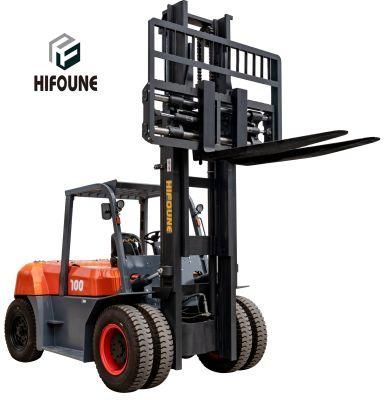 Hifoune Diesel Forklift 10 Ton Heavy Lifting Machine Truck