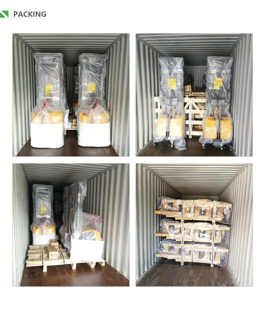 China Maufacturers New 1.5t/2t/1500kg/5000 Lb Stand with AC Motor Stand up Pallet Stacker/Lift Truck Forklift for Material Handling/Warehouse/Electric
