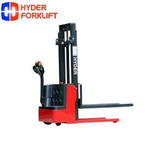 1 Ton Capacity Electric Walkie Straddle Pallet Stackers