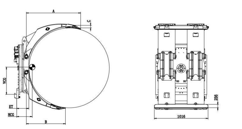 Forklift Parts Attachment 1-7t Paper Roll Clamp with 360 Degree Rotation for Heli Doosan Clark