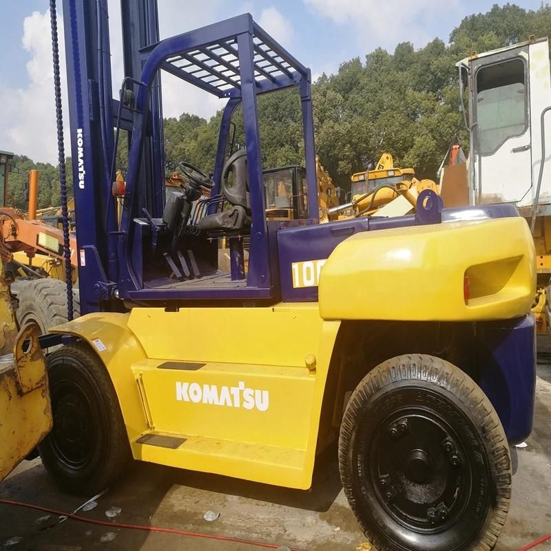 10 Tons Fd100t Used Komatsu Forklift Good Running Condition