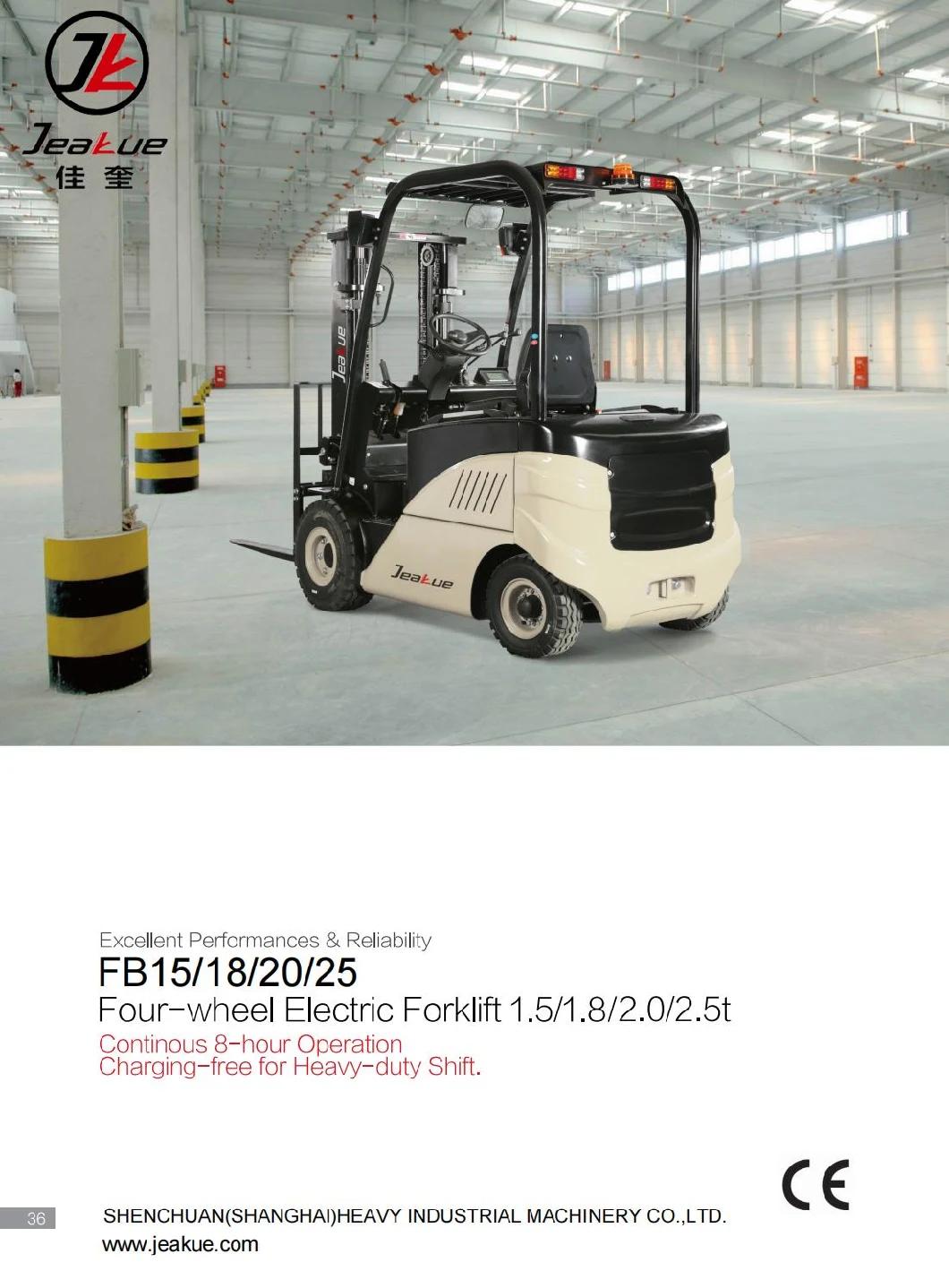 Four Wheels 2.5ton Electric Forklift 2500kg Load