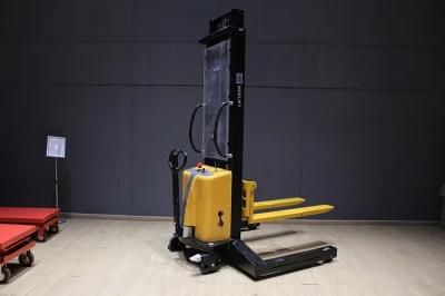 1500/2000kg Battery Lifter Semi Electric Stacker Forklift with Double Mast