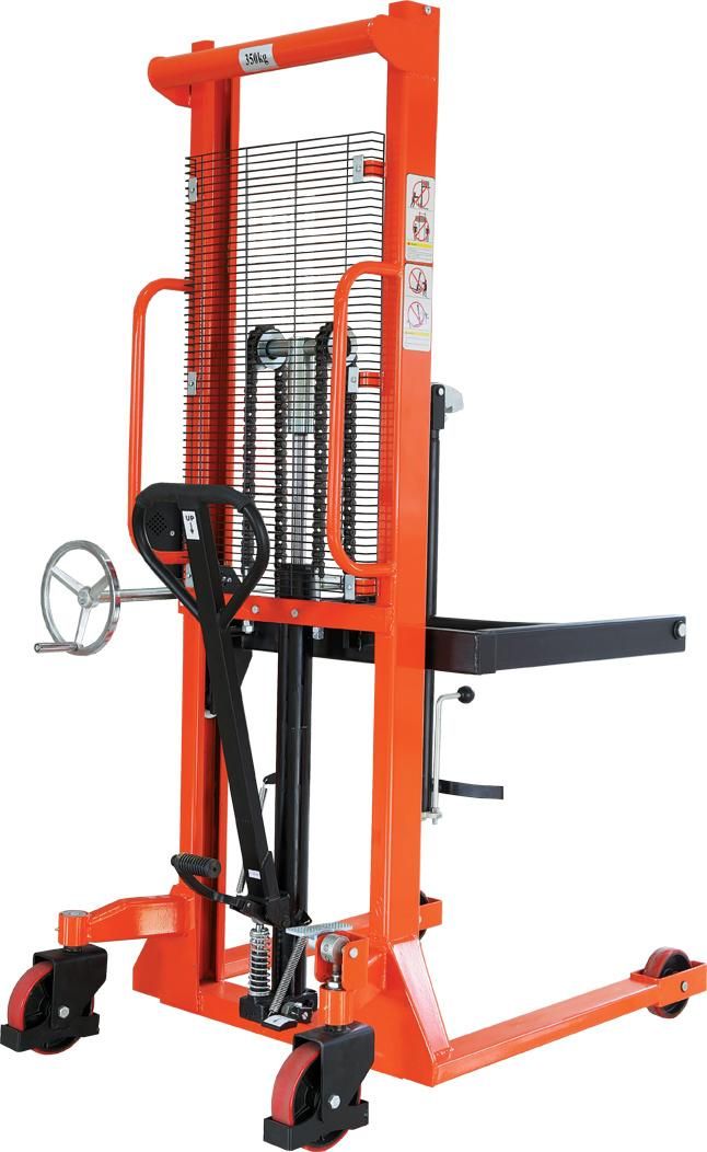 1500kg Hand Operated Forklifts with Wide Legs Straddle Stacker