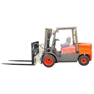 Dual Front Wheels 4t Diesel Forklift with 2m Long Forks