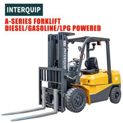 China Forklift Interquip Brand 2 to 10 Tons Counterbalance Diesel Forklift Truck with China and Japan Engine