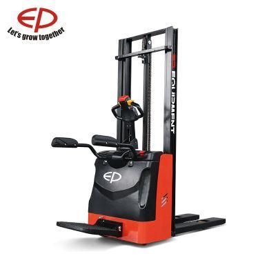 China Manufacturer 1.4 Ton 3 Meters Full Electric Walking Pallet Stacker