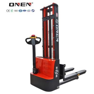 1000kg-1500kg Small Walkie Electric Pallet Stacker with Lift Height 3000mm