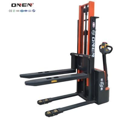 Onen Factory Sale OEM / ODM 1 Ton 1.2 Ton 1.5 Ton Heavy Duty Electric Pallet Lift Truck with External Battery Charger Port