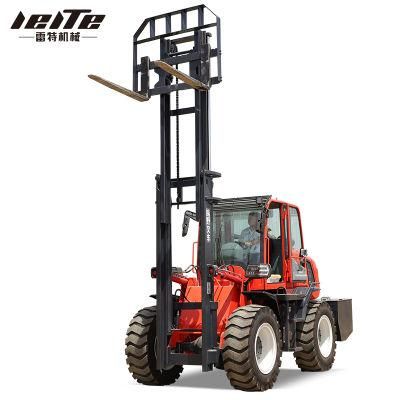 China 3 3.5 4 5ton 4WD Cross-Country All-Terrain off-Road Loader Forklift Price for Sale