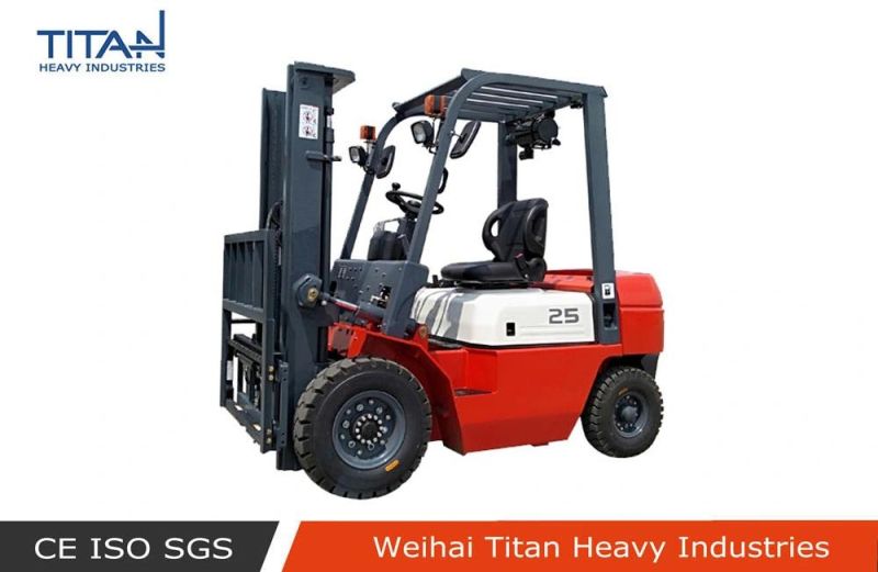 Titan Brand Forklift 2.5ton New Diesel Forklift with Pneumatic Tire