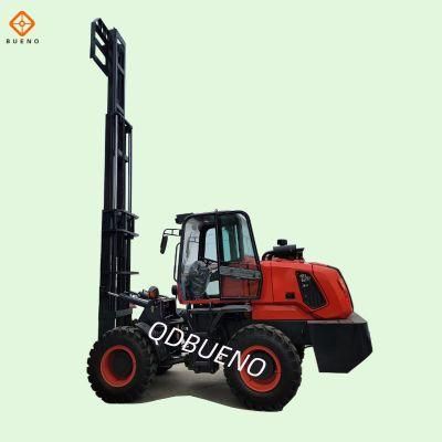 Bueno Brand 3000/3500/4000/5000kg 4X4 Rough Terrain Forklift Truck /All Terrain Forklifts with CE Certificate