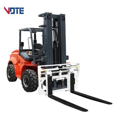 Best Cheap Diesel Engine Rough Terrain Forklift Rotator with Bucket Log Forks