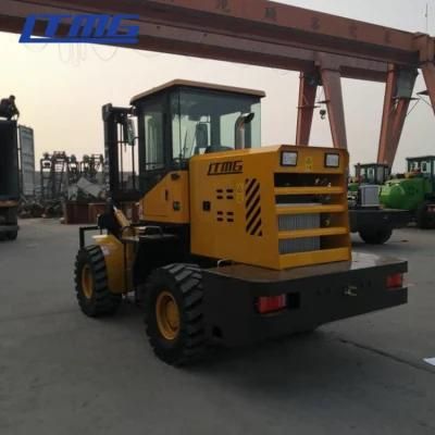 China New Ltmg Terrain Diesel Articulated off Road Forklift 3t with Good Service