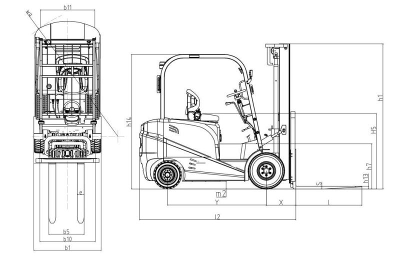 Chinese Supplier Electric/Diesel Forklift Truck Telehandler for 1-5 Ton Smart Forklift Fork Lift Electric