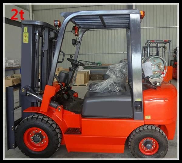 Import Japanese Engine 2t/2.5t/3t/3.5t 3-6m Mast Height Gasoline & LPG Gas Dual Fuel Forklift Trucks