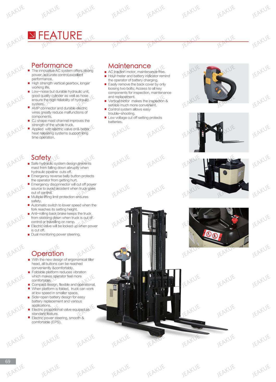 1.5ton Full Electric Mast Reach Stacker Forklift