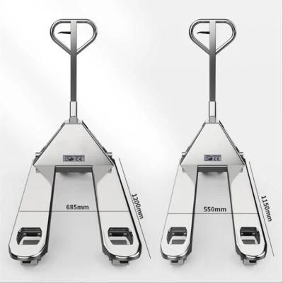 High Quality 304 Stainless Steel Hand Pallet Trucks with CE Certificate
