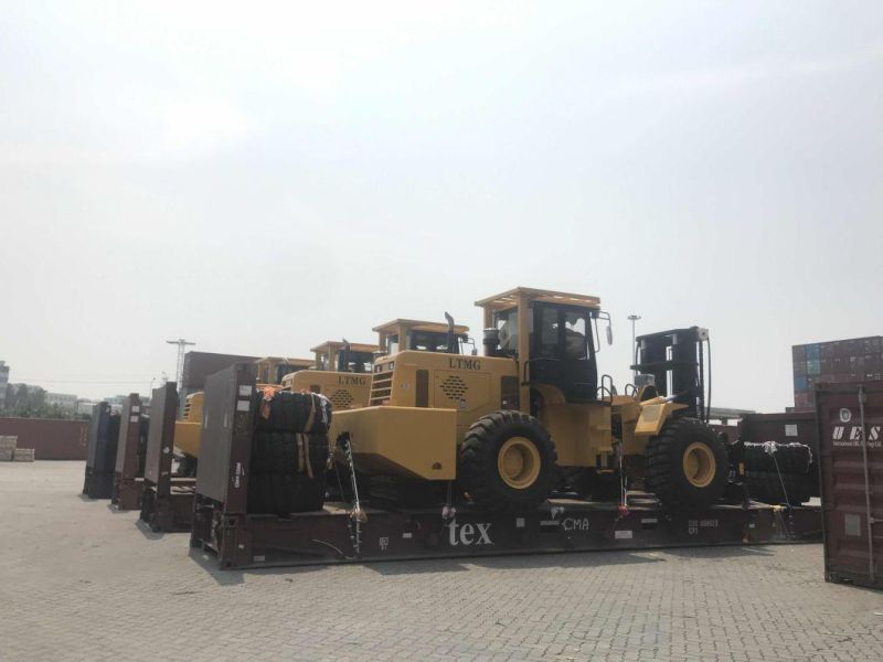 Ltmg 20 Ton Super Rough Terrain Forklift with Close Cab and Heater