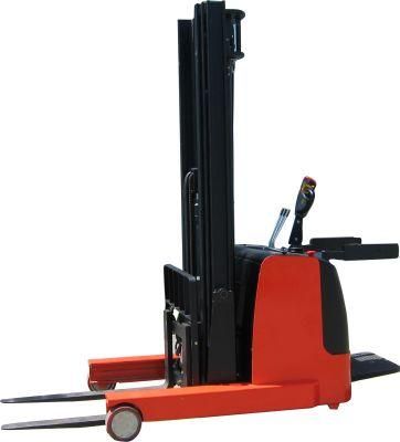2000kg, 1500kg Electric Reach Pallet Stacker Counterbalance, Battery Walking Stacker Factory