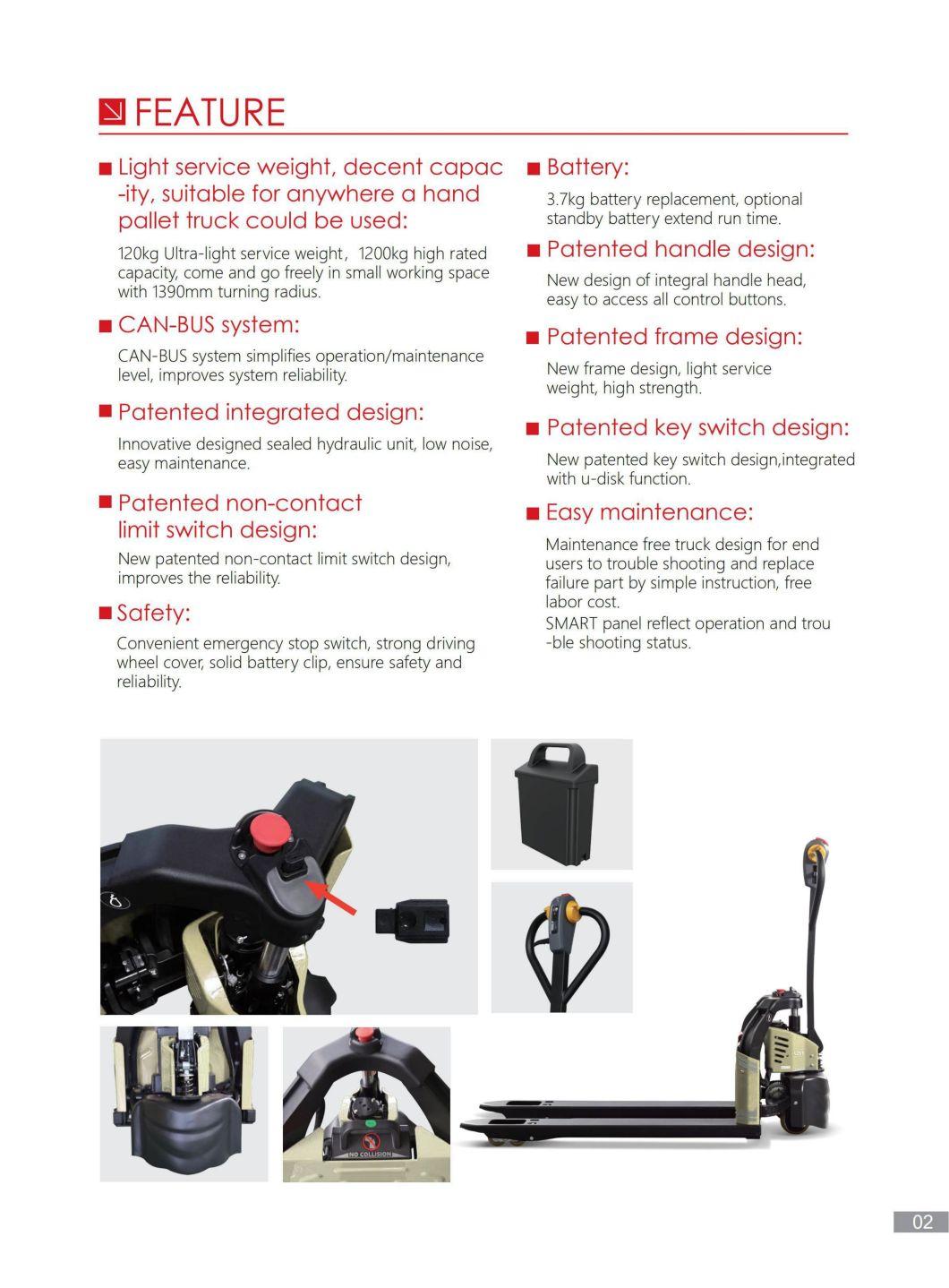 1.2t Lithium Battery Electric Pallet Truck Hand Pallet Truck