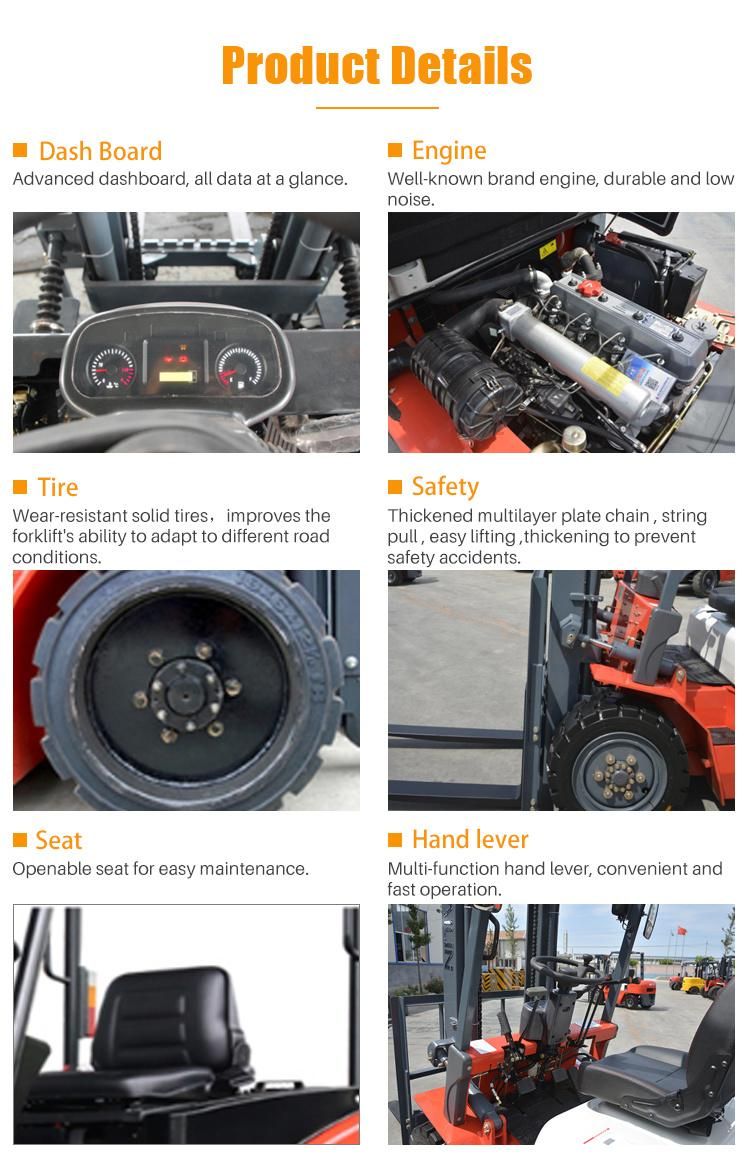 Hot Sale 5 Ton Diesel Forklift Machine for Sale with Attachments Mini Forklift Small Diesel Forklift