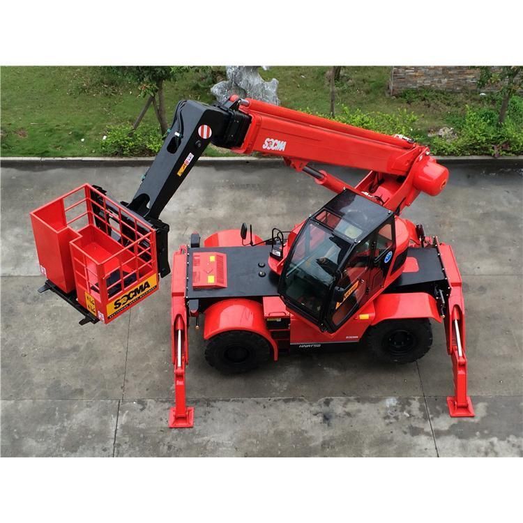 Socma 4 Ton Rough Terrain Telehandler Hntr4015 with 360 Dergree Rotation and Imported Engine