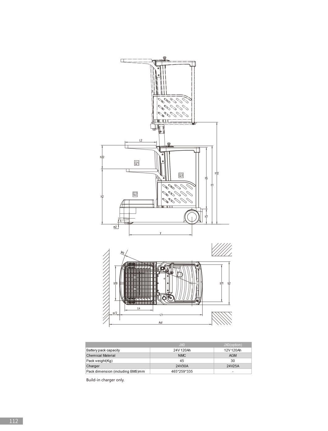 300kg Warranty 2 Years Full Electric Order Picker