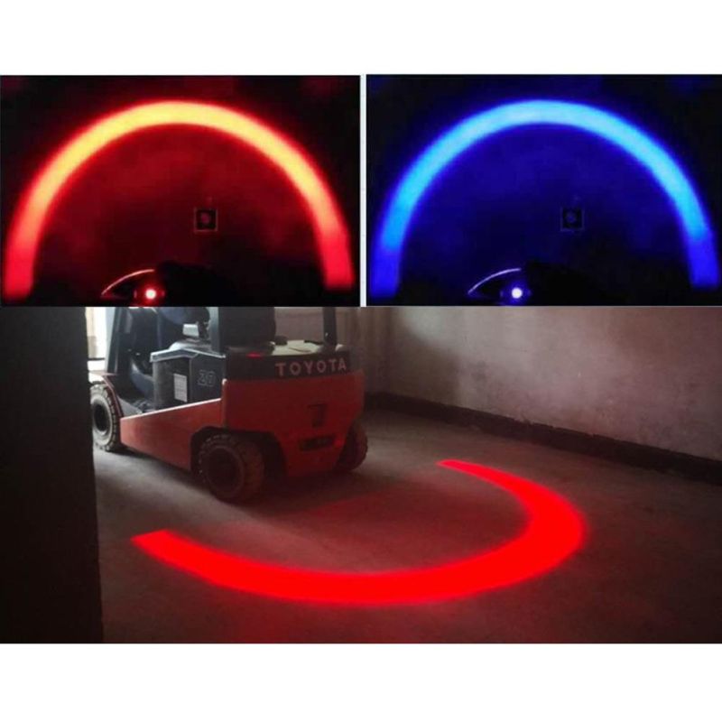 7604u 3D Lens Red and Blue Arc Zone U Lamp Forklift Safety Warning Light