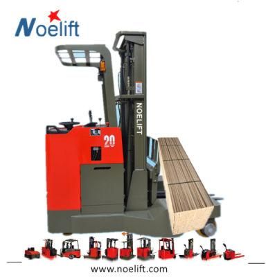 Long Timbers Poles Carrier 2tons 4 Way Vna Narrow Aisle Stand up Electric Reach Forklift