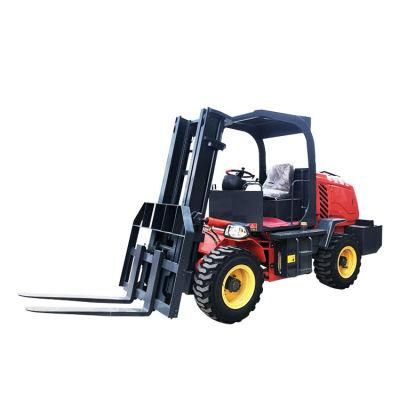 2022 New Huaya China off Road Price All Terrain 4WD Articulated Forklift FT4*4D
