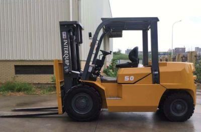 Four Wheel 4.5 Ton/5 Ton Diesel Forklift Truck with Japanese Isuzu 6bg1 Engiine