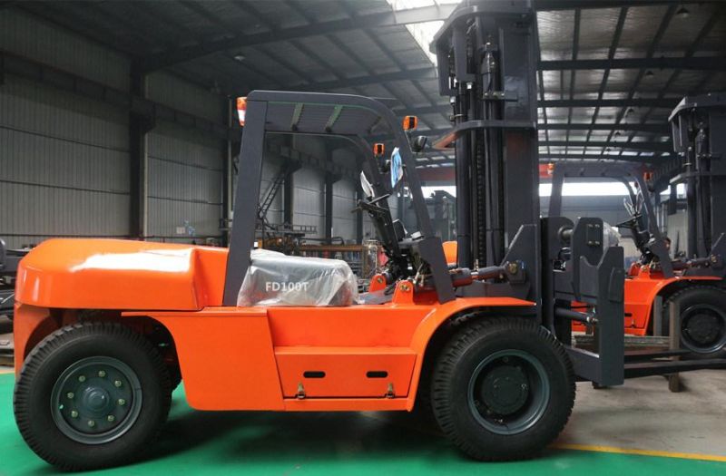 Heavy Duty Forklifts 8.0t / 10t Diesel Forklift with Original with Duplex 4.5m Mast