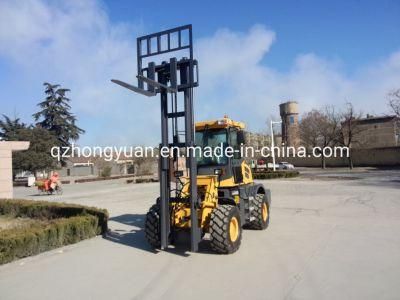 Diesel All Terrain Cross Country Forklift Cpcy30 with Cheap Price