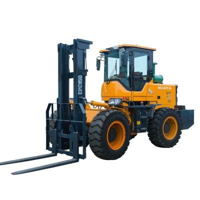 High Quality China 2022 Huaya 4X4 Outdoor Terrain off Road Forklift FT4*4f