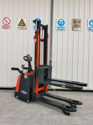 1.0-1.5 Tons Adjustable Onen Forklift Electric Double Pallets Handling Stacker