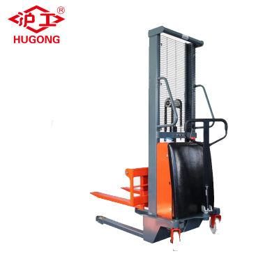 1.5 Ton 1.6 M Semi Auto Lifter Warehouse Self Loading Electric Pallet Stacker