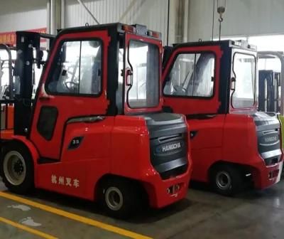 Hangcha Cpcd35 3.5 Ton Diesel 4 Wheel Forklift with Cabin for Sale