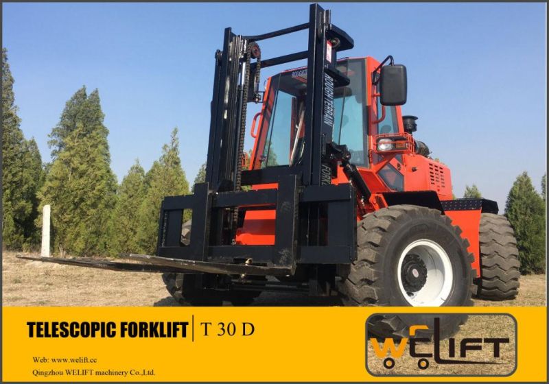 Rough Terrain Forklift 4X4 Drive off Road Forklift 4 Wheel Steering Forklift