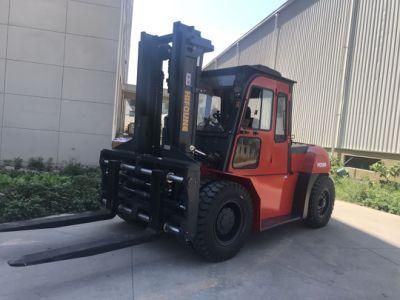 Euro5 Engine CE Solid Tire 10t Heavy Diesel Forklift with Side Shift