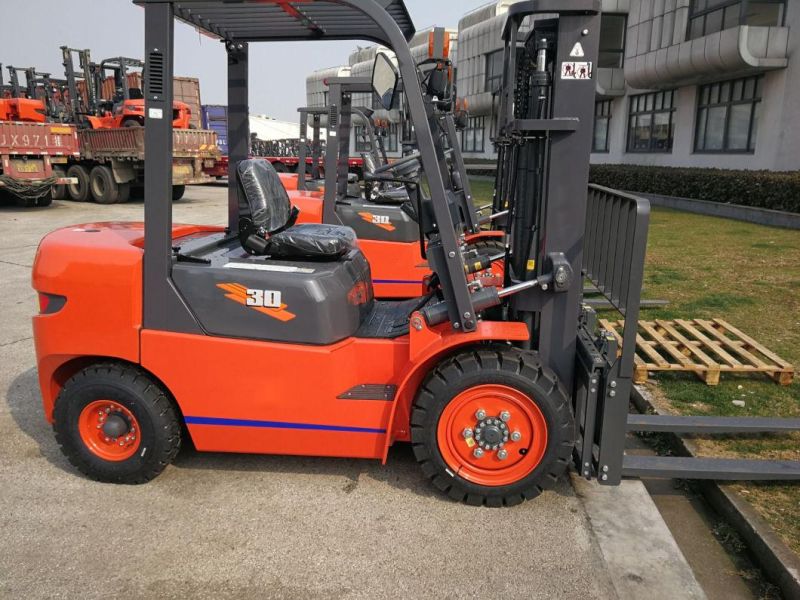 Fd30 Lonking 3 Ton Forklift Diesel with Top Engine and 3 Stage All Free Mast