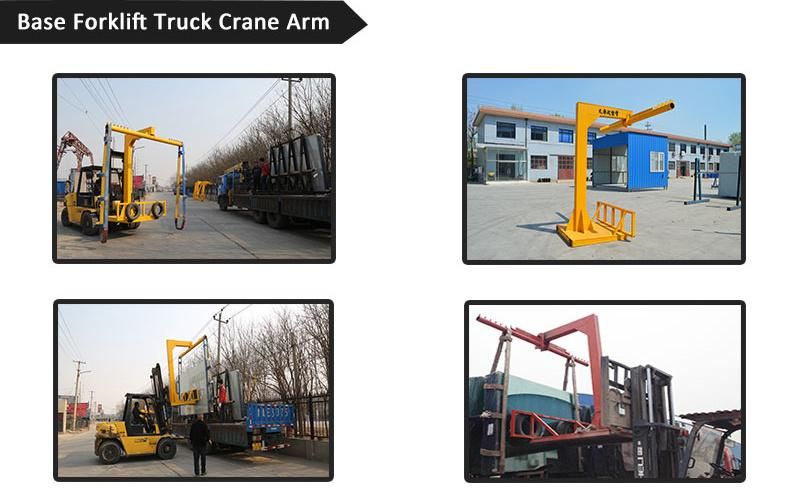 Glass Transport Forklift Truck Crane with Base