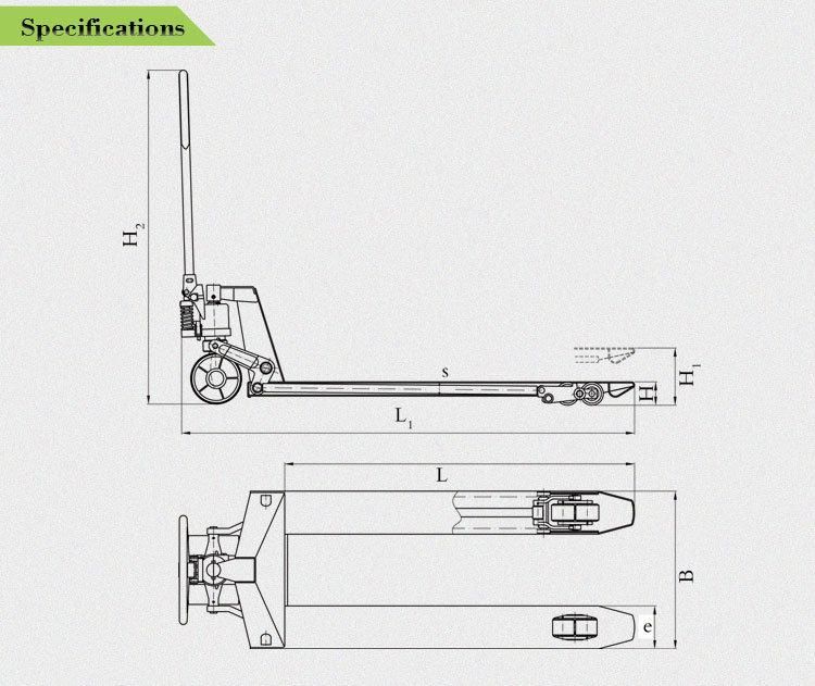 Hydraulic Hand Pallet Truck 2 Tons Pallet Lift Jack / Pallet Truck