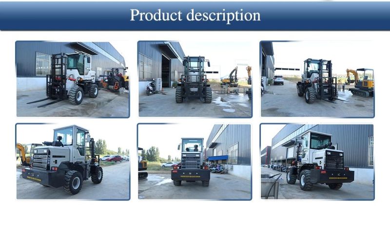 4X4 Diesel All Terrain Trucks Forklift Loader 3-6 Ton with Optional Parts for Sale