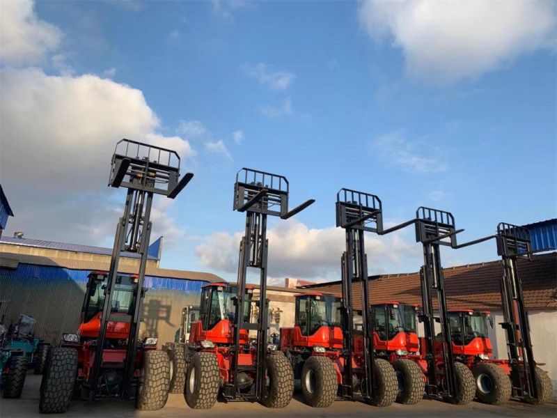 3/3.5/4/4.5/5/6/8 Ton Four-Wheel Drive off-Road Forklift Lift Automatic Lift Small Loader Forklift Fork