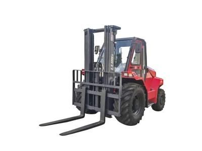 Top Performance Warranty 4WD Diesel Forklift 3 Ton 3.5 Ton 4 Ton 5 Ton Rough Terrain Forklift with Cabin