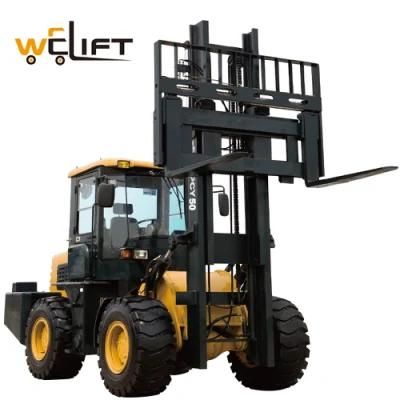 5ton 6ton Forklift 4X4 5t Rough Terrain Rough Terrain Forklift Best Sell Good Quality Equip J for Sale