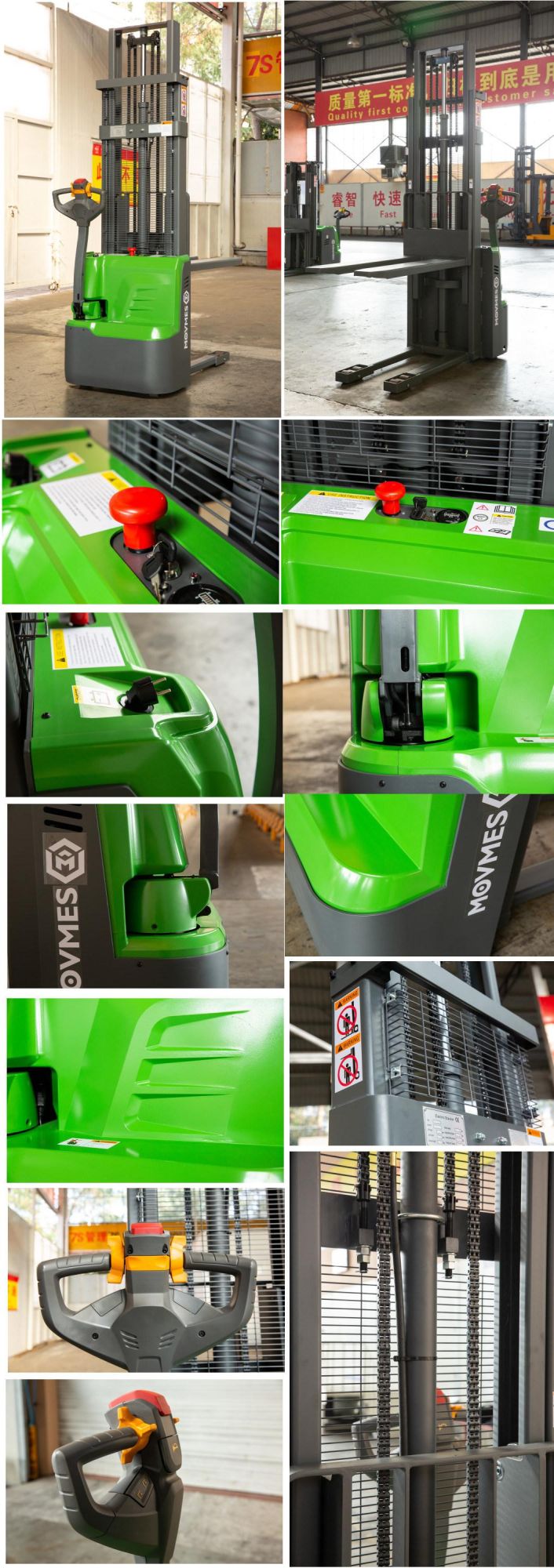 1.0 Ton Electric Stacker Semi Electric Pallet Truck in Brazil