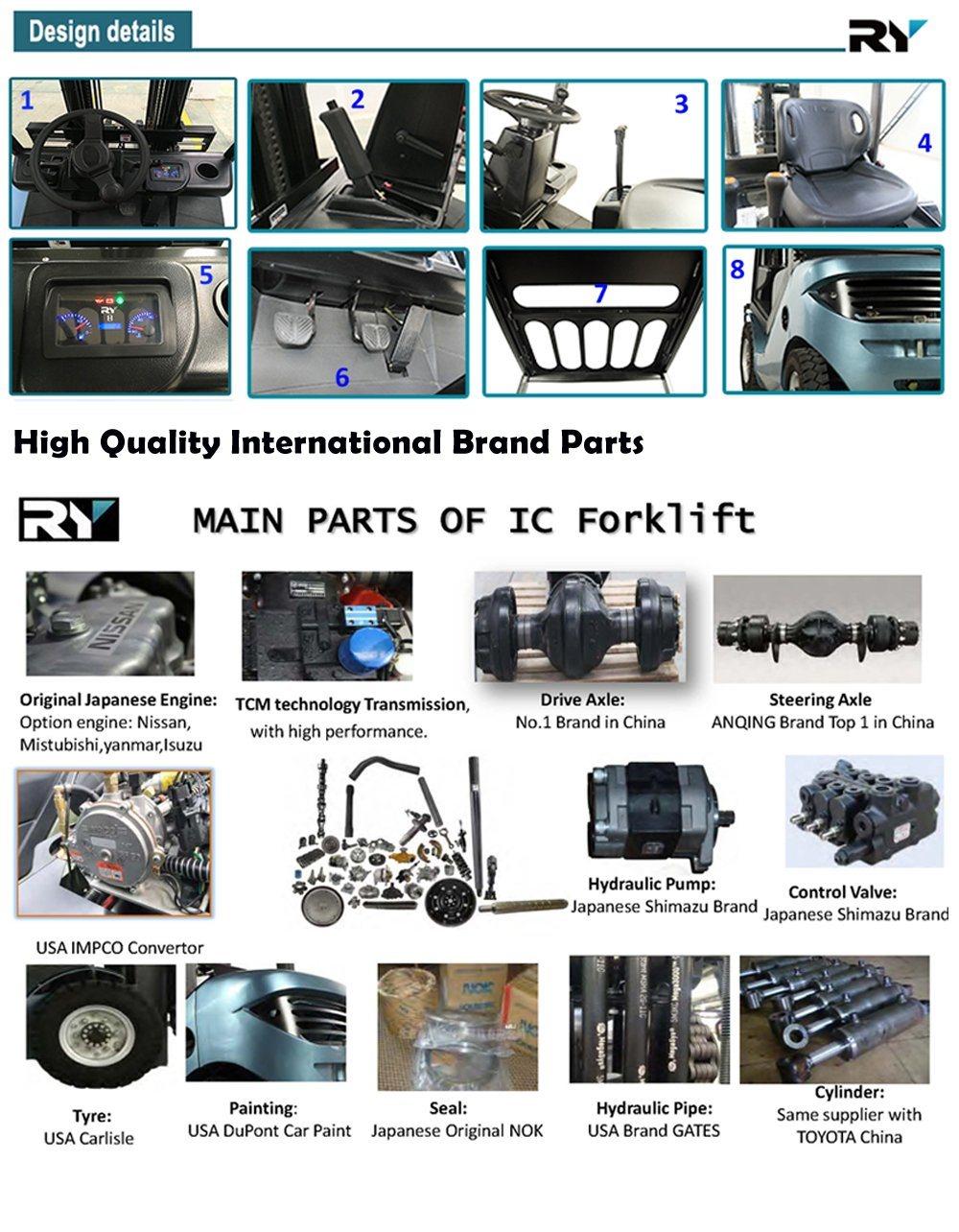 2000kg Diesel Forklift with Chinese Engine