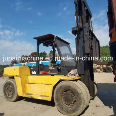 Factory Inspection Good Condition 16 Tons Komatsu Diesel Forklift Stacker